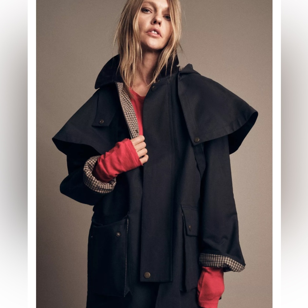 NWT Zara Hooded Trench Coat S